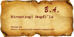 Birnstingl Angéla névjegykártya
